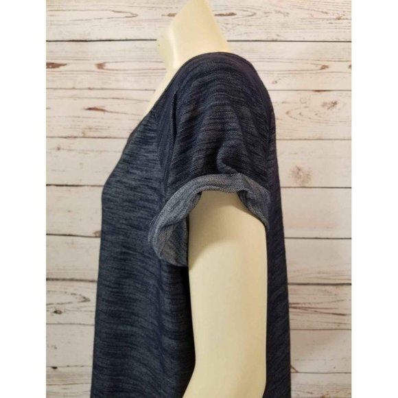 Symmetry Top Short Sleeves color block hi-lo Sz L - Picture 4 of 7